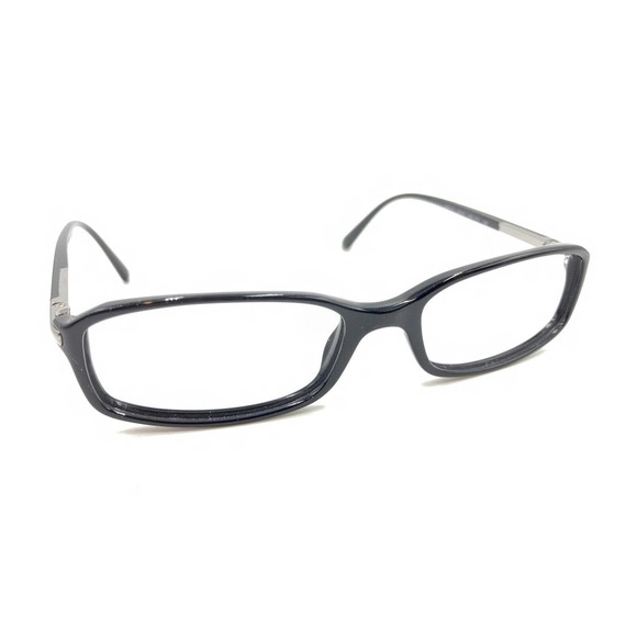 Prada VPR 17G 1AB-1O1 Black Silver Eyeglasses Frames 52-16 135 Italy Men Women - Picture 1 of 12